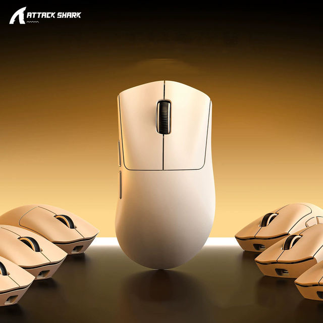 ATTACK SHARK V8 Wireless Mouse Lightweight PAW3950 E-sports Game Office Three Mode 8K Charging Mouse