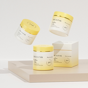 Sang Trọng Màu Đen Trắng Nhựa Cơ Thể Bơ <span class=keywords><strong>Container</strong></span> Rỗng Mỹ Phẩm Mặt Kem Dưỡng Da Kem Lọ Với Nắp Tùy Chỉnh Màu Sắc Biểu Tượng - Product Image 4