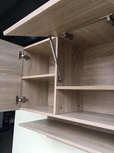 مجموعة صغيرة خزانة مطبخ بتصميم حديث ، خزانات مطبخ بيضاء لعملاء الحائط الذكي لوح باب خزانة رخيصة - Product Image 6