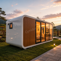 Cabane préfabriquée extérieure en forme de pomme, maison mobile, bureau en conteneur, espace de repos pour zone touristique