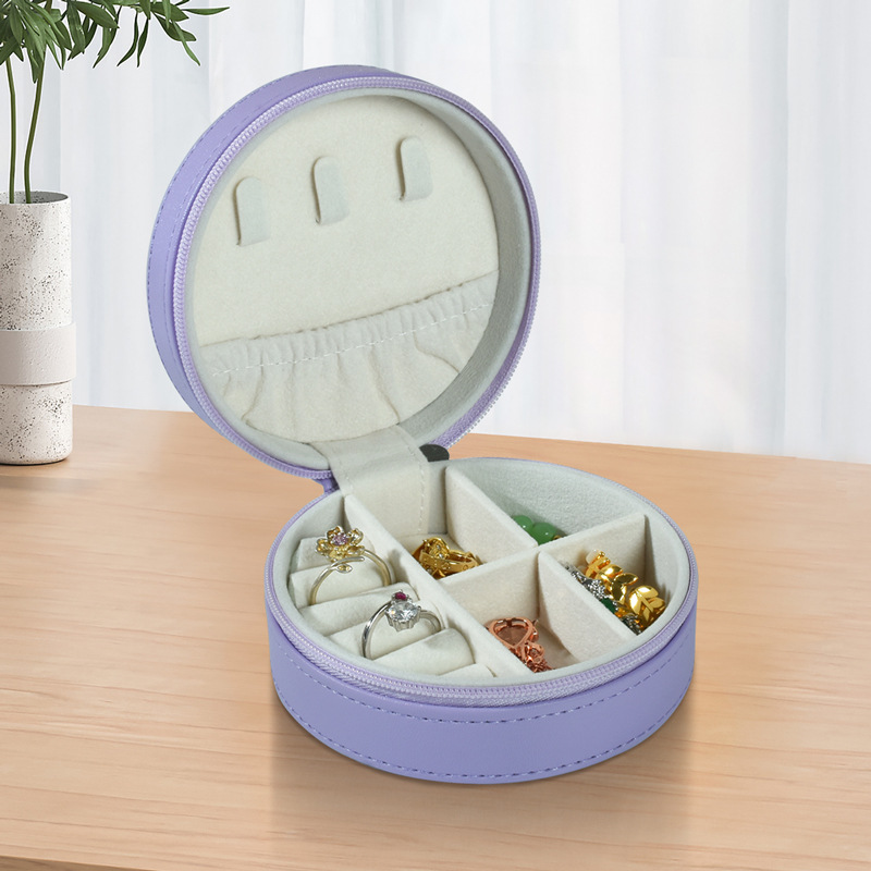 Pelle PU rotonda - viola intenso