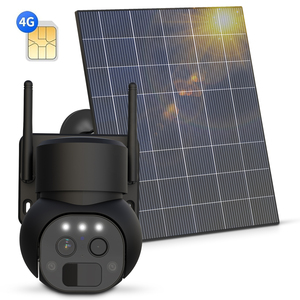 Caméra réseau solaire extérieure sans fil 4G LTE à double objectif Zoom numérique hybride 12X 4MP CMOS Vision nocturne grand angle Carte Cloud/SD - Product Image 1