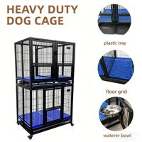 Cages pour chiens empilables modernes et écologiques en métal, 37 pouces, 43 pouces, 49 pouces, 55 pouces, vente en gros