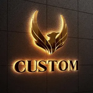 Custom 3d Logo Muur Logo Indoor Office Store Backlit Brief Teken Bedrijf Led Business Custom Led Logo Teken