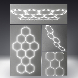 Éclairage de garage Hexagon Lighting, lumière du jour 6000K, 100lm/W, durée de vie de 50 000 heures, IP44, angle de faisceau de 120°, installation facile pour garage - Product Image 4