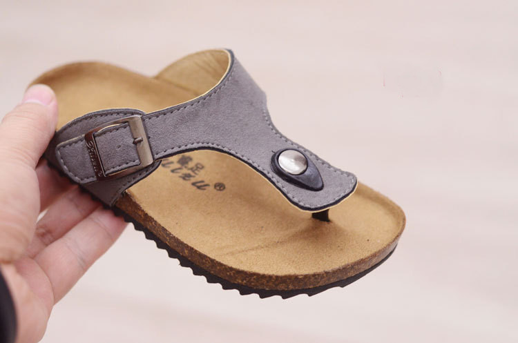 2021 Children Cork Slippers Fashion Summer Slides Sandals Anti-slip Casual Kids Shoes