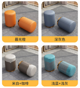 Taburete Otomano Plegable Portátil de Lujo Moderno Tapizado en Cuero, Mueble para el Hogar, Sala de Estar, Venta al Por Mayor Creativa - Product Image 3