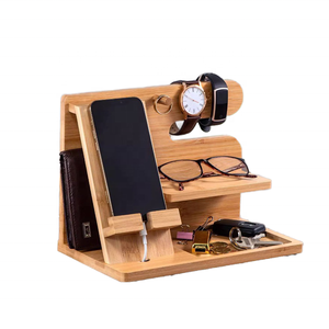 Nouvel Organisateur de <span class=keywords><strong>Bureau</strong></span> Créatif en Bois Naturel et <span class=keywords><strong>Bambou</strong></span>, Support de Téléphone, Station d'Accueil pour Téléphone, Organisateur de Table de <span class=keywords><strong>Bureau</strong></span> - Product Image 4