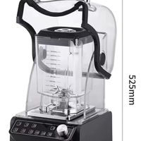 Mixeur industriel et commercial haute vitesse à vitesse variable, robuste, en acier inoxydable et plastique, 5+ vitesses, capacité 2L, pour smoothies