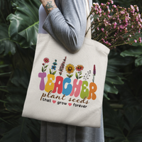 Sac en toile personnalisé Cadeaux d'appréciation des enseignants Cadeau pour la fête des enseignants Sac en toile réutilisable Sac fourre-tout à bandoulière pour femmes Sac en toile