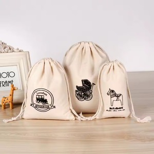 Wholesale Custom Print Eco Friendly Recycled <strong>Plain</strong> Printed Big Cotton <strong>Canvas</strong> Pouch Drawstrings Dust Bags With Rope Logo - Product Image 1