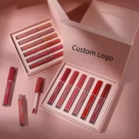 Boîte en carton magnétique de luxe recyclable, design personnalisé, pour gloss à lèvres, rouge à lèvres, blush, anticernes, maquillage cosmétique