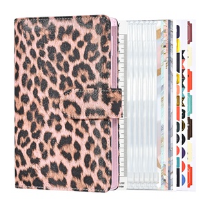 L'elegante raccoglitore con stampa leopardata rosa può essere personalizzato nel <span class=keywords><strong>libro</strong></span> di bilancio per la gestione finanziaria del taccuino in contanti - Product Image 1