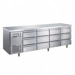 American Style 48" 2 Door Kitchen Chillers And Freezer Restaurant Under Counter Chiller Work Bench Undercounter Refrigerator