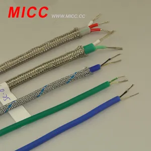 MICC 24AWG Thermocouple Extension wire KX-PTFE/PTFE/SSB-2*7/0.2mm Two conductors (positive and negative) parallel construction