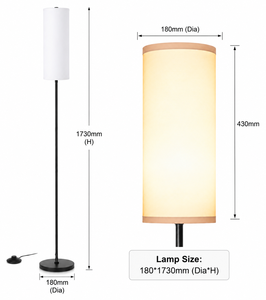 Lampadaire à abat-jour en tissu, éclairage d'ambiance intérieur, style scandinave, <span class=keywords><strong>télécommandé</strong></span>, design créatif pour salon, produit transfrontalier - Product Image 3