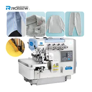 All-in-one Overlock Sewing Machine Direct Drive 4 Thread Overlock Industrial Sewing Machine S6C-4