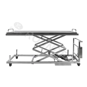 ROUNDFIN mortuary body lifting trolley Morgue cadaver funeral corpse trolley Body lifter