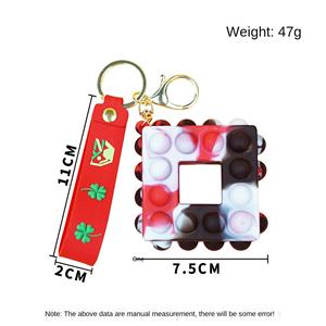 Llaveros Promocionales Impermeables de Alta Calidad, Colgantes de Plástico con Burbujas Antiestrés, Divertidos, Bolas Geométricas 3D - Product Image 6