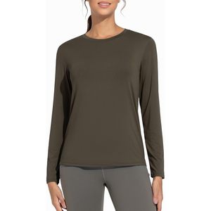 Camiseta Deportiva de Manga Larga para Mujer FOXA, Cuello Redondo, Transpirable, de Secado Rápido, para Yoga y Running - Product Image 2
