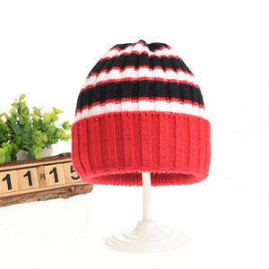 Automne et hiver 2-5 ans enfants coloré rayé chaud oreille Protection tricoté chapeau enfants à capuche - Product Image 4