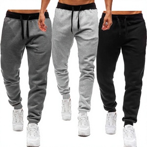 Men's Formal Waterproof Breathable Anti-Pilling Sweatpants Elastic Waist Drawstring Midweight Plain Dyed <b>Polyester</b> <b>Joggers</b> Side - Product Image 3