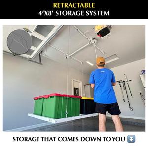 밍탕 빈 차고 천장 보관 랙, 토트 오버 헤드 차고 보관 랙, 차고 천장 보관 리프트. - Product Image 3