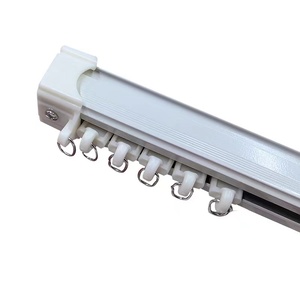 Rail de <span class=keywords><strong>rideau</strong></span> style européen grand carré en forme de L en alliage d'aluminium en forme de U glissière de <span class=keywords><strong>rideau</strong></span> <span class=keywords><strong>baie</strong></span> vitrée balcon rail simple - Product Image 1