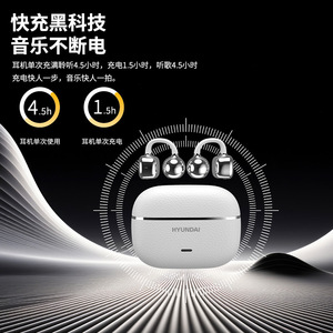 Hyundai C03 Wireless Bluetooth Earphones <b>Clip</b>-on Non-in-<b>ear</b> Open <b>Ear</b> Design Sports Running With Type-C Charging - Product Image 3