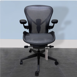 Moderno para Aeron Cadeira Escritório Ajustável Ala Ergonômica Back <span class=keywords><strong>Mesh</strong></span> Assento Preto <span class=keywords><strong>Metal</strong></span> Base Aço Pernas Mail-Packed Confortável - Product Image 2