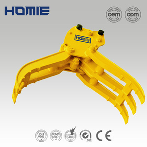 <span class=keywords><strong>Mini</strong></span>-excavatrice équipée d'une griffe hydraulique <span class=keywords><strong>fixe</strong></span> en acier pour la manutention du bois et de la pierre - Product Image 5