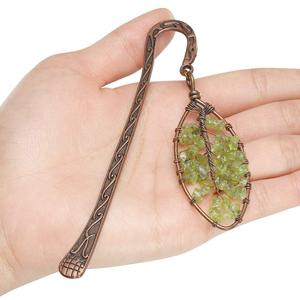 Đá tự nhiên móc Bookmark ngựa mắt cây cây của cuộc sống bảy màu đá xoắn ốc <span class=keywords><strong>handmade</strong></span> cá tính Bookmark cuốn sách treo - Product Image 3