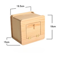 Maison pour animaux de compagnie en bois naturel à 2 niveaux, imperméable, multifonctionnelle, hamac, design ventilé creux, coussin doux amovible, meubles pour chiens