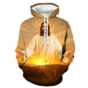 Ecowalson erkek Hoodie 3D baskılı din çapraz İsa mesih tanrı Jersey kazak ceket Harajuku rahat bahar artı boyutu için - Product Image 1