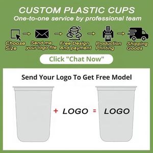 Gobelets jetables en PET de 89 mm en forme de U, avec logo personnalisé imprimé, 12 oz (300/500 ml), pour boissons, thé, café, vodka, jus, bubble tea, avec couvercles - Product Image 6