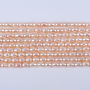 Cuentas Blancas de Agua Dulce Natural de Zhuji de 5-6 mm, Forma de Metro, Semi-Acabadas, para Joyería DIY, Collar, Pulsera, Accesorios, Venta al por Mayor - Product Image 2