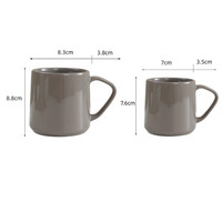 Mug à café en céramique avec logo personnalisé, finition mate, tasse cylindrique, vaisselle OEM pour boutique, café, vente au détail