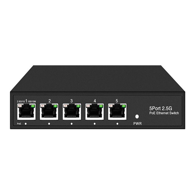 CCTV 4 Ports 2.5G 10G Unmanaged Network BT PoE Switch 48V for Hikvision IP Camera(POE05GT)