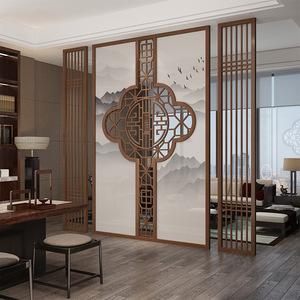 Bảng điều khiển màn hình kim loại hạt gỗ Cổ Phong Cách Trung Quốc - Product Image 2