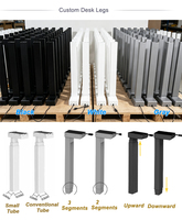 Accessoires de bureau réglables en hauteur OEM ODM à double moteur, pieds de bureau pour ordinateur, colonnes de levage à 3 sections