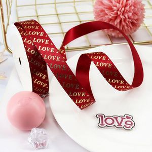 Ruban en satin personnalisé de luxe avec impression dorée, ruban romantique pour cadeau, ruban pour la Saint-Valentin, décoration de mariage - Product Image 6