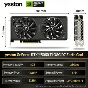 NOUVEAU YESTON GPU GeForce RTX 5060Ti GAEA 8GB GA GDDR7 128 bits Composants d'ordinateur de jeu de bureau en stock - Product Image 2