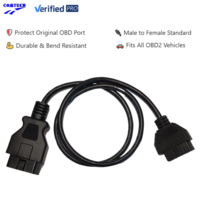 En Stock, Entrega en 3 Días, Cable ODB2 de 16 Pines Macho a Hembra 100% Cobre para Diagnóstico de Automóviles, ELM327, Computadora de Viaje