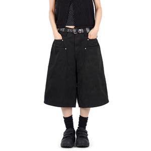 Prix de gros Short Bermuda 100% Coton Double Teinture Logo Personnalisé Mode Streetwear Hip Hop Short Cargo Multi-poches - Product Image 2