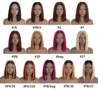 Parrucca BOB 6''-18'' 135g-250g 100% Capelli Vergini Parrucca Bobo