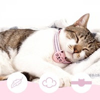 Collares reflectantes duraderos de color sólido para rastreadores de gatos con código QR antipérdida y posicionamiento, listos para envío inmediato (Dropshipping)