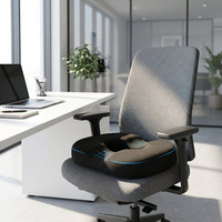 Coussin ergonomique orthopédique en mousse à mémoire de forme pour hémorroïdes, avec découpe élargie, pente latérale, forme oblongue, amovible, lavable, soulagement ultime de la pression
