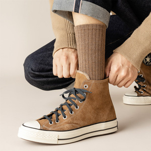 Thermal <b>Socks</b> For Men Thickened Terry Cloth Sole <b>Long</b> <b>Sock</b> Casual Wear Breathable Warm Cotton Solid Color High Elastic Band - Product Image 2