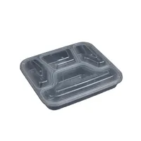 Récipient alimentaire en plastique jetable à plusieurs compartiments de vente chaude, boîte à lunch alimentaire PP micro-ondable
