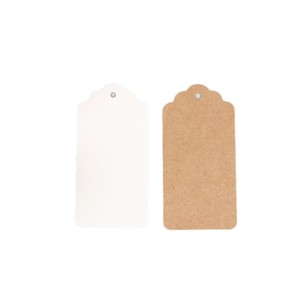 Etiquetas colgantes de papel kraft Jingxin con recortes de copo de nieve y árbol, 50 hojas, etiquetas de regalo navideñas - Product Image 4
